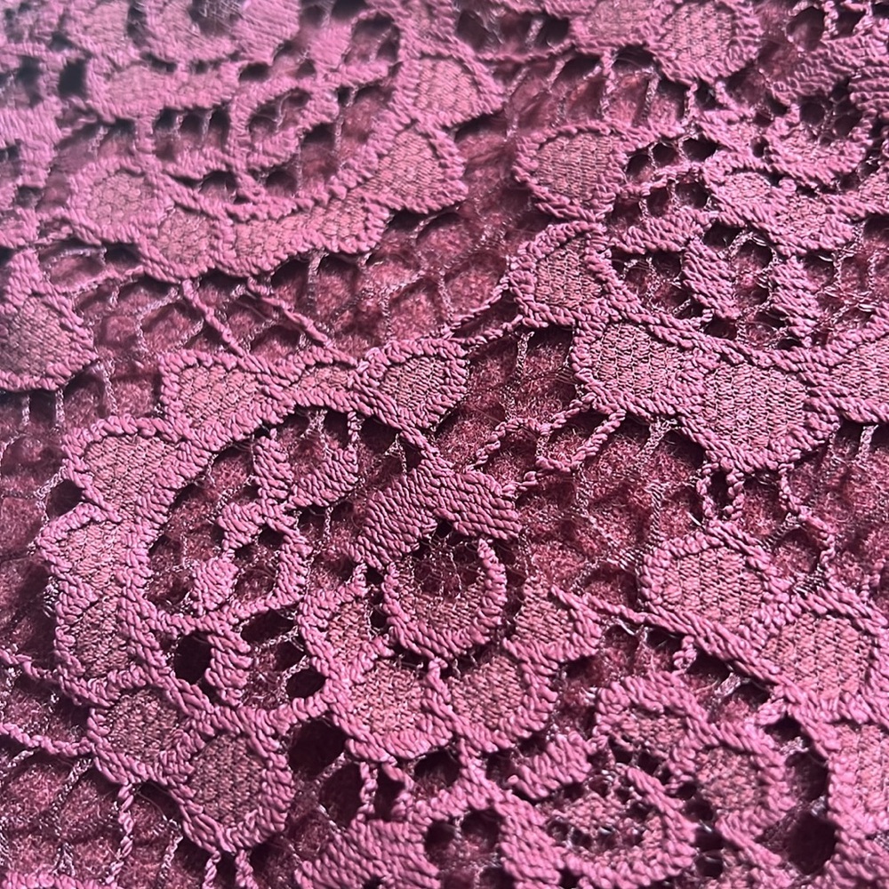 Madewell Burgundy Red Lace Mini Skirt with Asymmetrical Detail Women’s Size 4 - Picture 6 of 6
